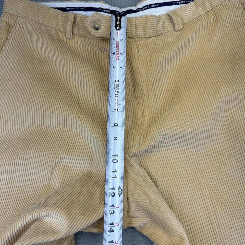 Vineyard Vines Pants Mens 40 Tan Corduroy Straight Leg Casual Cotton‎ Flat Front
